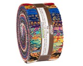 Treasures of Alexandria Multi, Roll Up, Robert Kaufman, Precut Fabric Quilting Strips, Studio RK RU-865-40, J11