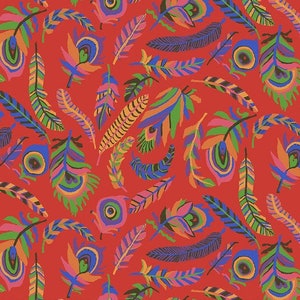 Brandon Mably, Tickle My Fancy, PWBM080 Red, Kaffe Fassett Collective Fabric, 100% Cotton, #KC537