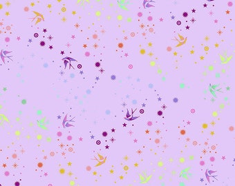 Tula Pink True Colors Fairy Dust TPWTP133 Lavender, Free Spirit Fabric 100% Cotton, #FS295