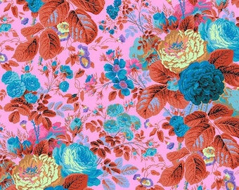 Kaffe Fassett Collective February 2025 Gradi Floral Lavender PWPJ053, Philip Jacobs, Free Spirit Fabric, K53 Lavender