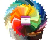 Modern Solids, Mini Charm Pack, Denyse Schmidt, Precut 2.5 quot Fabric Squares, Quilting Cotton, Free Spirit SQ23