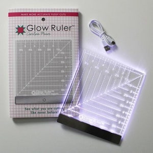 IN STOCK Glow Ruler By Carolina Moore Light Up Quilting Ruler # CM23GR