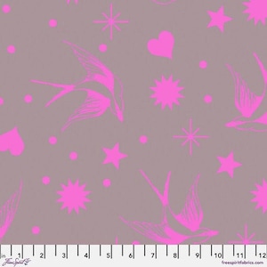 Tula Pink Neon True Colors Neon Fairy Flakes, PWTP157 Mystic, Free Spirit Fabric, 100% Cotton, #2231