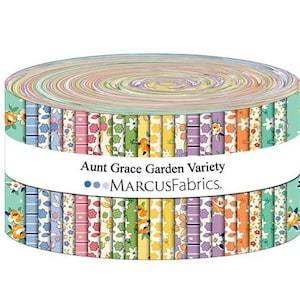 PRE-ORDER, Aunt Grace Garden Variety Strip Roll, Jelly Roll by Judie Rothermel for Marcus Fabrics, 1930's Repro Fabric, June 2024 Release