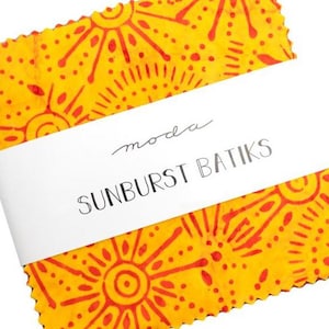 PRE-ORDER, Moda Sunburst Batiks Charm Pack, 5&quot; Fabric Squares, Bright Batik Fabric, 4370PP, October 2025 Release