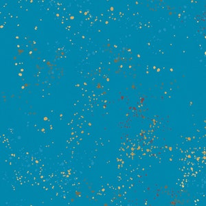 Moucheté métallisé - Bleu vif, RS5027-50 M, Rashida Coleman-Hale, tissu Ruby Star Society, 100 % coton