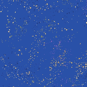Speckled New Metallic - Blue Ribbon, RS5027-104M, Rashida Coleman-Hale, Ruby Star Society Fabric, 100% Cotton