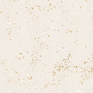 Moucheté métallisé - Or blanc, RS5027-14 M, Rashida Coleman-Hale, tissu Ruby Star Society, 100 % coton
