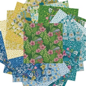 BLOOMING COLOR 2, Fabric Squares Charm Pack 10&quot; X 10&quot; by Wolff Paper for Benartex, BC210PK, B20