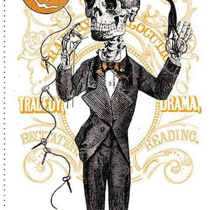 J. Wecker Frisch Costumer Maker&#39;s Act II Panel PD16000, Riley Blake Fabric, Vintage Halloween, 100% Cotton, #2405-E