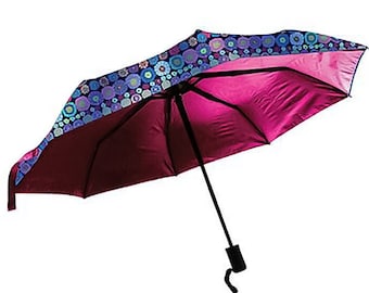 Kaffe Fassett Umbrella KFUM010 Row Flowers Dark/Burgundy