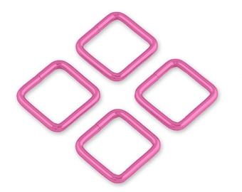 Four Tula Pink 3/4in Rectangle Rings # STS136P Bag Hardware