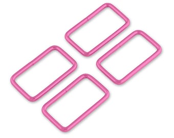 Four Tula Pink 1.5in Rectangle Rings, Bag Hardware from Sallie Tomato, STS102PT