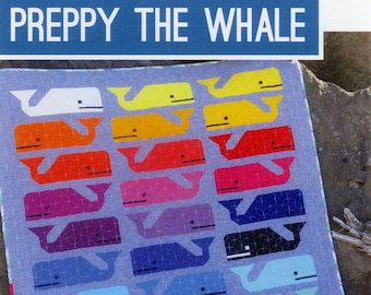 Preppy The Whale Quilt Pattern by Elizabeth Hartman EH 014