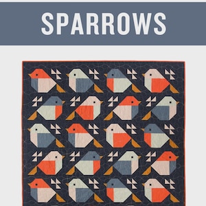 Sparrows Quilt Pattern by Lindsey Neill, Birds, PPP25