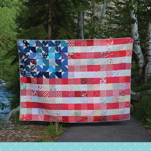 Motif de courtepointe Yankee Doodle Dandy, motif drapeau patriotique, par Holly Lesue MV001