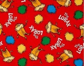 Dr. Seuss Fabric, Dr Seuss Lorax ADE-11837-195 Bright, Robert Kaufman, 100 Cotton, S13