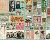 Flea Market Mix, Patina Digital Panel, Cathe Holden Fabric, 100 Cotton, 7350-15D, 1264