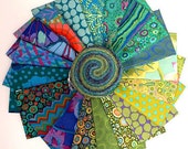 Kaffe Fassett Island Design Roll 2.5 quot Precut Fabric Quilting Cotton Strips Free Spirit FB3DRGP.ISLAN, J04