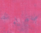 Moda Fabric, Grunge Basics, 30150-288 Berry, Basic Grey, 100 Cotton, MG19