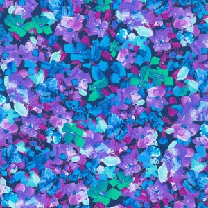 Painterly Petals Meadow, SRKD-22275-268 Nature, Robert Kaufman Fabric, Floral Flowers, 100% Cotton, #2564
