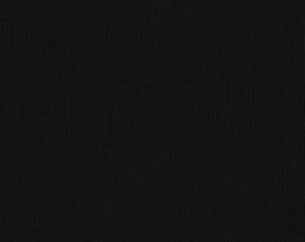 Black - Kona Cotton Fabric K001-1019, Premium Robert Kaufman Fabric, 100% Cotton Solids, #KONA1019