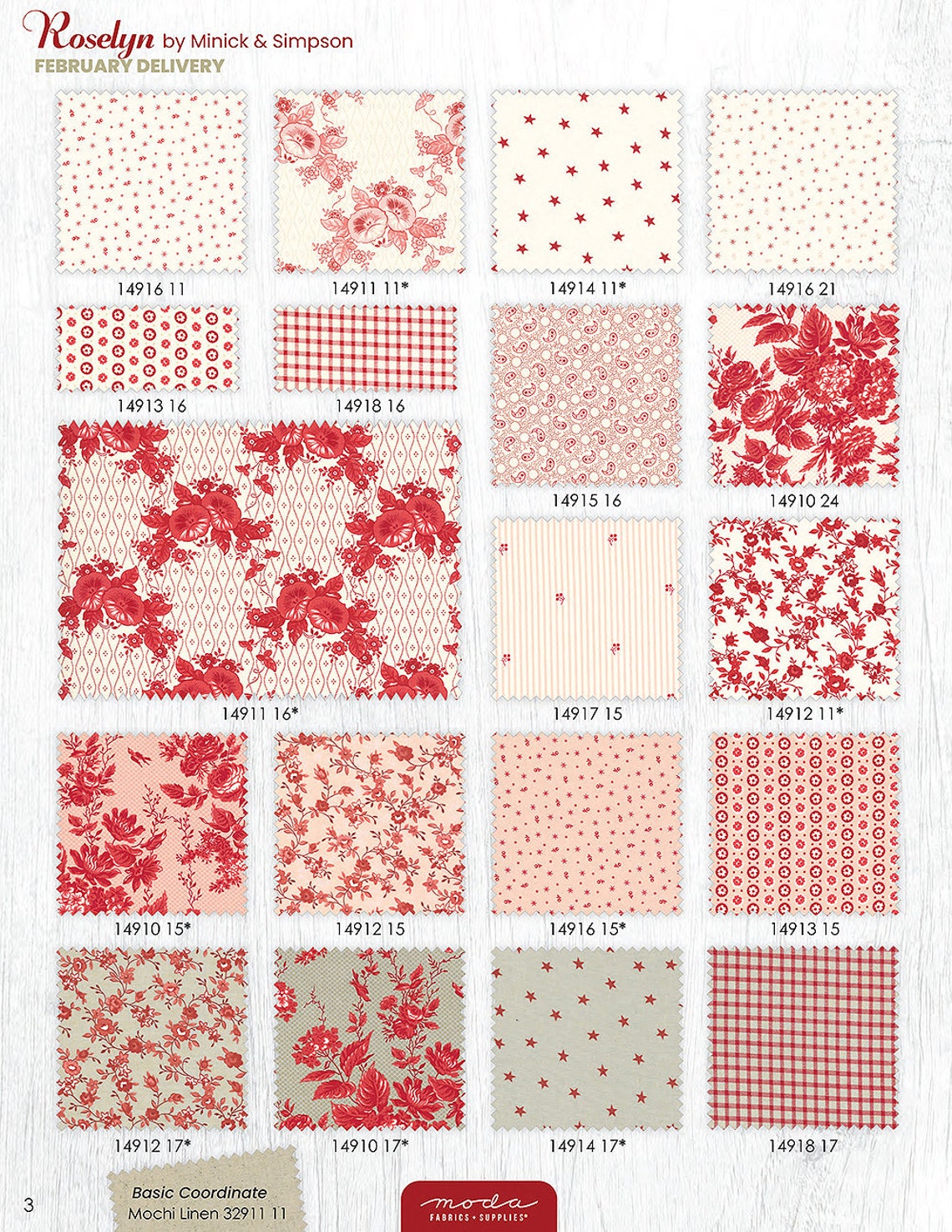 Roselyn 2.5 MINI Charm Pack Moda Fabric Precut Fabric Etsy