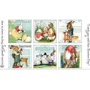 J. Wecker Frisch Egg Hunt Large Patch Panel PD17141-PANEL, Riley Blake Fabric, 100% Cotton Fabric