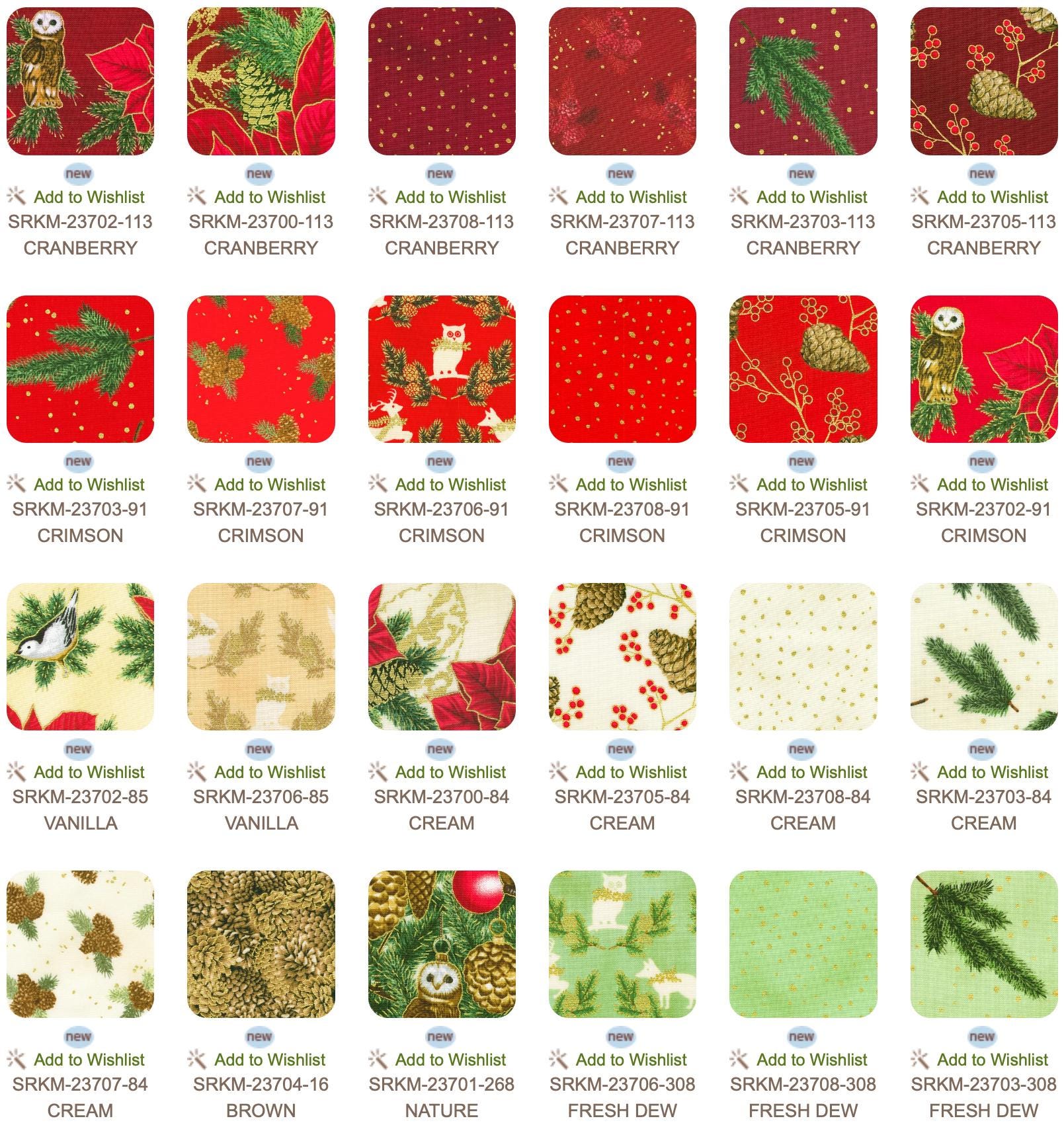 Robert Kaufman Holiday Flourish Forest Glen Roll Up, Christmas