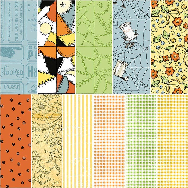J. Wecker Frisch Scary Scraps 10" Stacker, Fabric Squares, Riley Blake ...