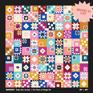 PRE-ORDER Ruby Star Society 10 Years of Magic Quilt Kit RS5153KIT, Projects with a Purpose, May 2024 Release