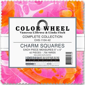 Wishwell Color Wheel 5" Charm Pack Squares, Robert Kaufman Fabric, CHS-1104-42, SQ80