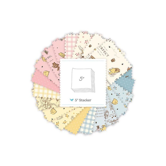 PRE-ORDER, Riley Blake Winnie-the-Pooh Baby 5" Stacker, Fabric Squares, Charm Pack, Baby Nursery Fabric, 5-18590-42, November 2026 Release