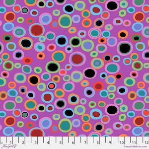 PRE-ORDER, Kaffe Fassett Bubbles PWGP015.PLUM, Kaffe Fassett From The Archives for Free Spirit, 100% Cotton Fabric, December 2025 Release