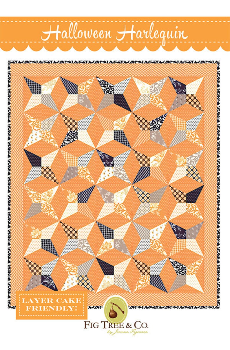 Halloween Harlequin Quilt Pattern by Fig Tree Quilts | Etsy