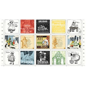 PRE-ORDER, J. Wecker Frisch Gingerbread Medium Patch Panel PD17842-PANEL, Riley Blake Fabric, 100% Cotton, June 2026 Release