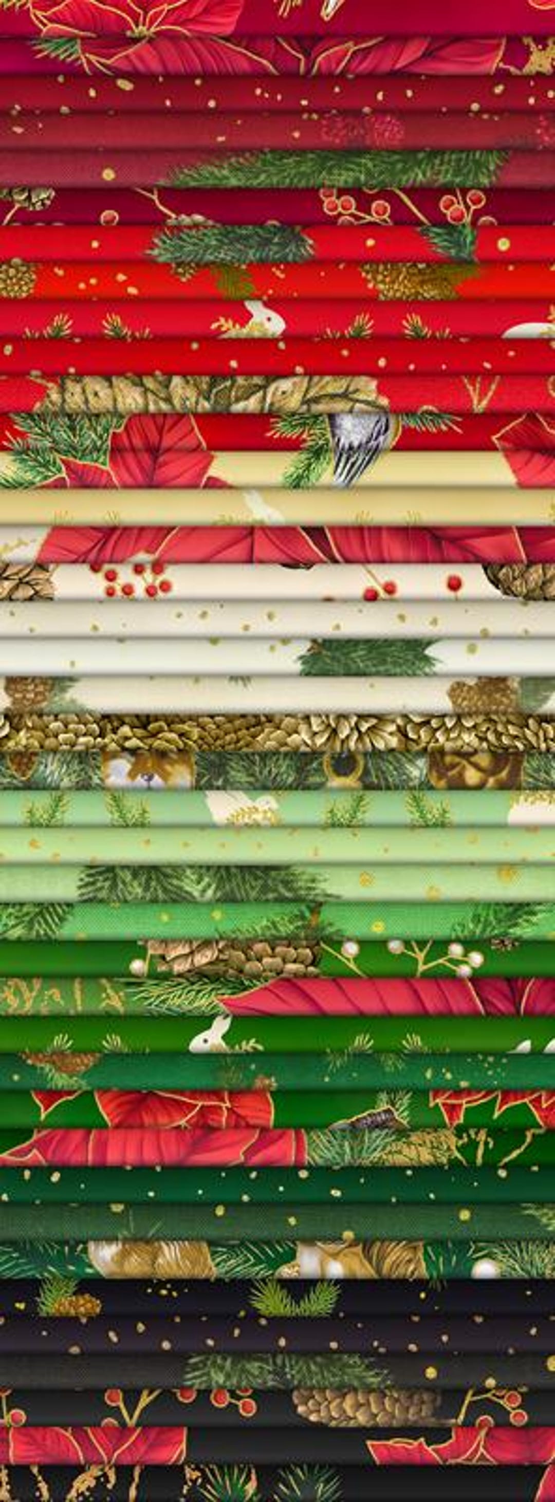 beautifulビューティフルリアルツリー柄 Robert Kaufman Holiday Flourish Forest Glen Roll Up, Christmas