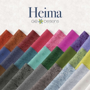 Lot Heima Fat Quarter par GE Designs pour Andover Fabrics, 32 pièces, F19