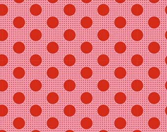 Tilda Medium Dots Salmon TIL130028, Tone Finnanger Fabric, Tilda Fabric, 100% Cotton, #2067