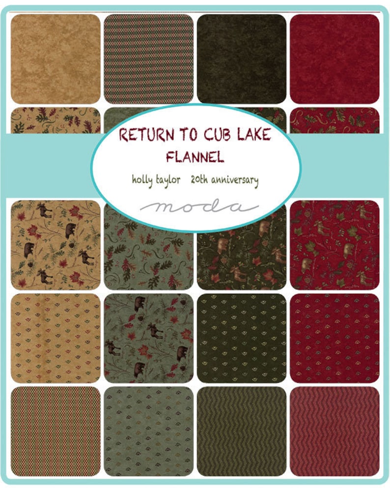 Lake Views Charm Pack by Holly Taylor; 42-5 Precut Fabric Quilt Squares