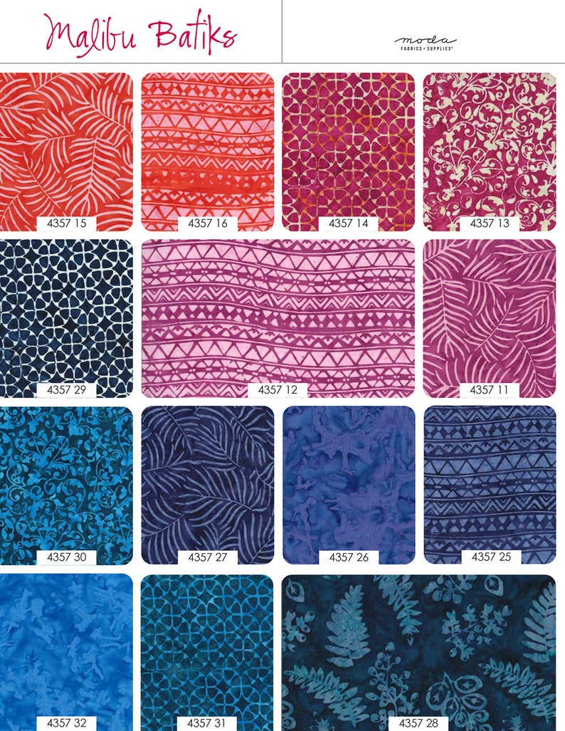 Malibu Batiks 10 Layer Cake Moda Fabric Precut | Etsy