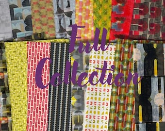 e bond Counter Fat Quarter Bundle, 16 Prints, Free Spirit Fabric, Precut Quilting Cotton Fabric