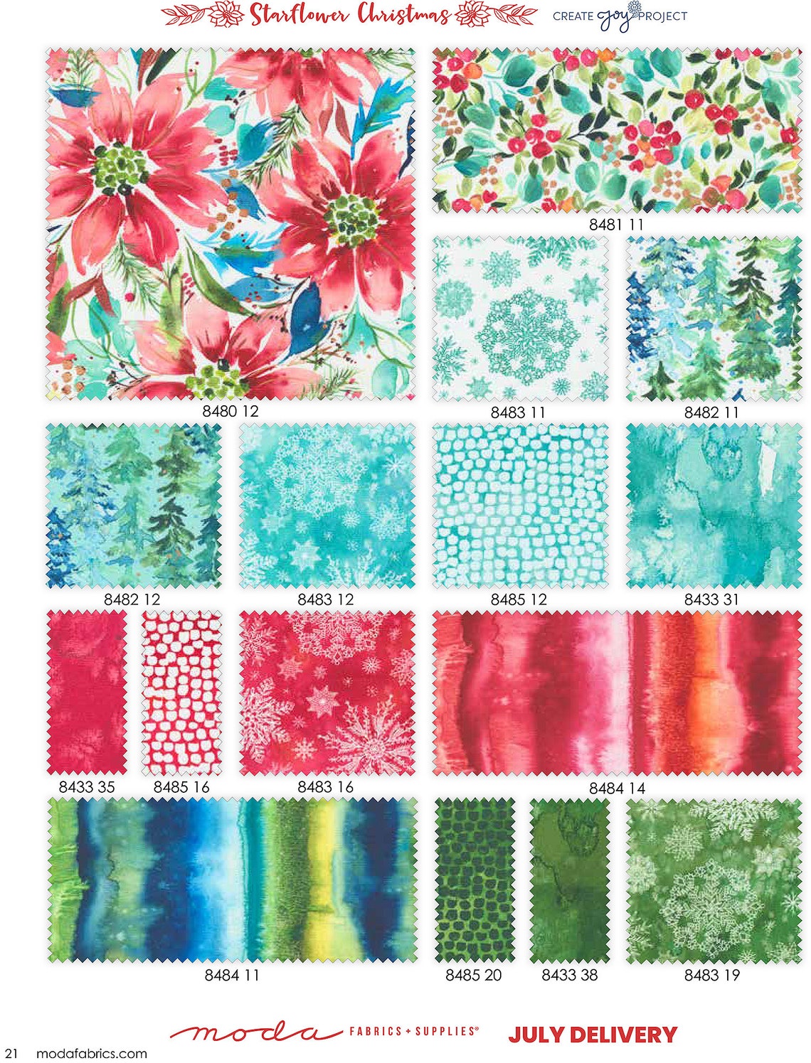 PREORDER Starflower Christmas 5 Charm Pack Moda Etsy