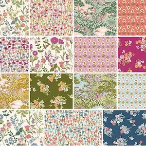 Liberty Fabrics Botanist&#39;s Walk 5&quot; Stacker for Riley Blake, Charm Pack, Precut Squares, 5-LBOTANIST-42, SQ104