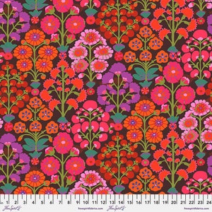 Kaffe Fassett Collective, Sprays, PWGP107 Red, 85 & Fabulous, Philip Jacobs, Free Spirit Fabric, 100% Cotton, #KC650