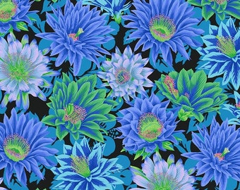 Cactus Flower PWPJ096 Cool by Kaffe Fassett Collective, Philip Jacobs Fabric, 100% Cotton, #KC469