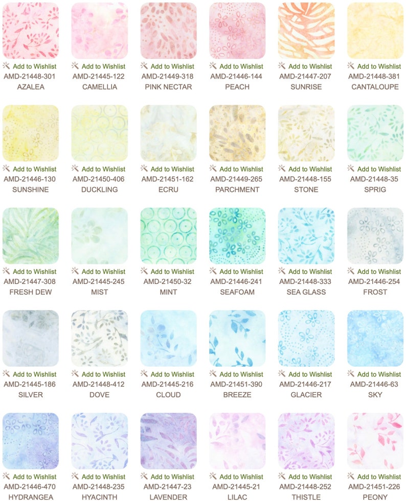 Pastelel Petals Batiks, Fat Quarter Bundle, 30pc, Pink Batiks Fabric, Robert Kaufman Fabric, FQ-1919-30, F04 imagen 2