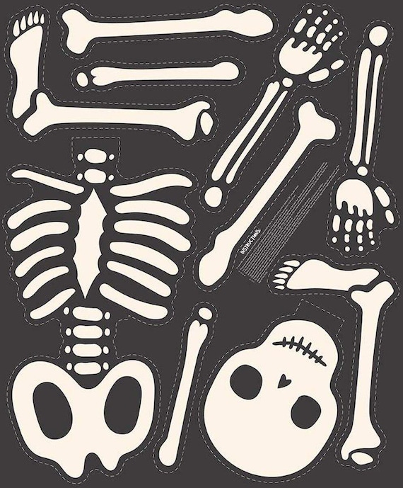 Hey Pumpkin Mr. Bones Jr. 24" Panel P16039, Halloween Skeleton, 100% Cotton, #T155
