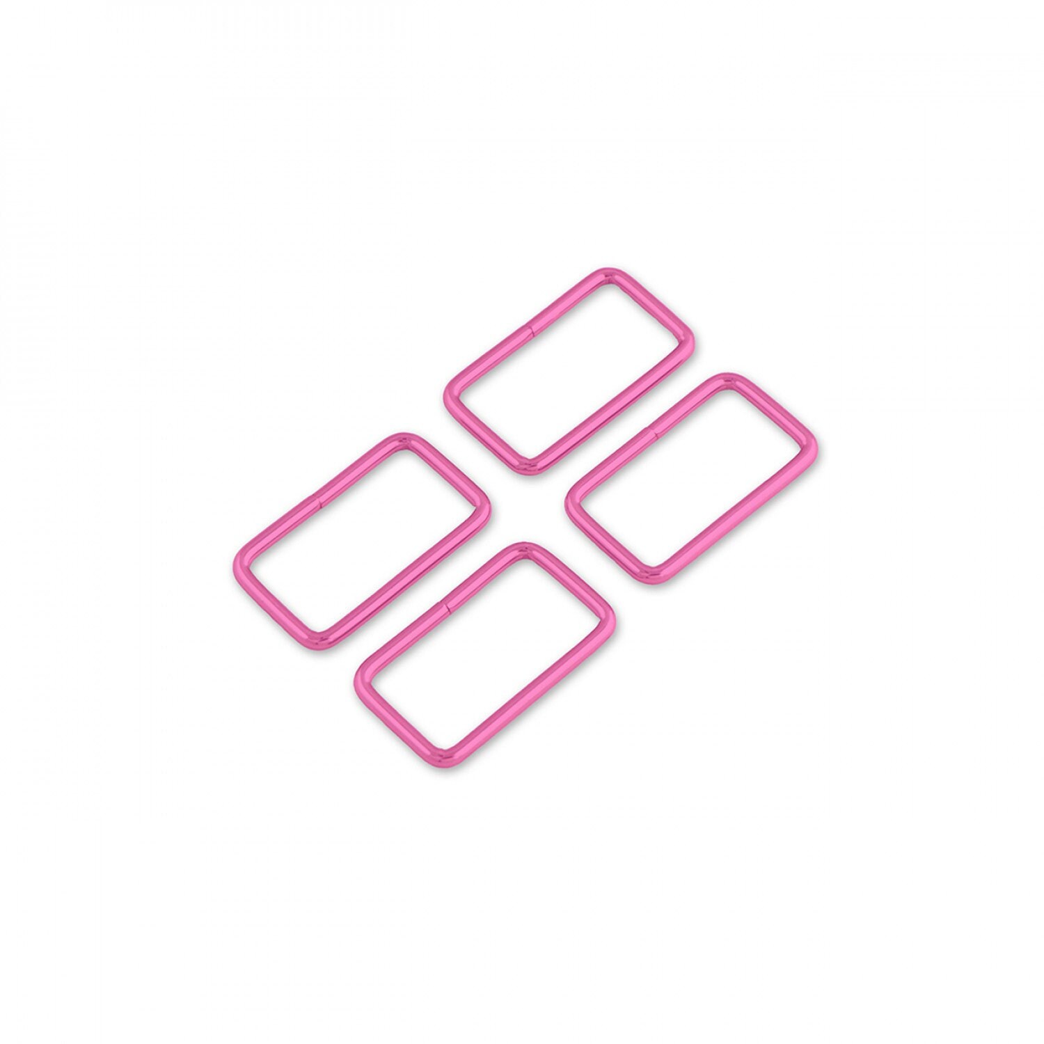 Four Tula Pink 1.5in Rectangle Rings, Bag Hardware From