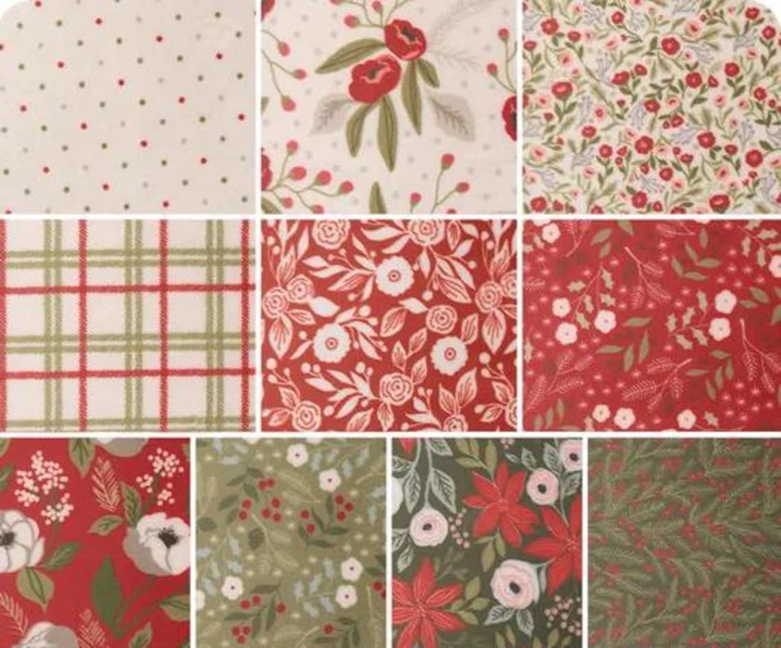Moda Christmas Eve Cuddle Fat Quarter Bundle, 10pc, Lella Boutique ...